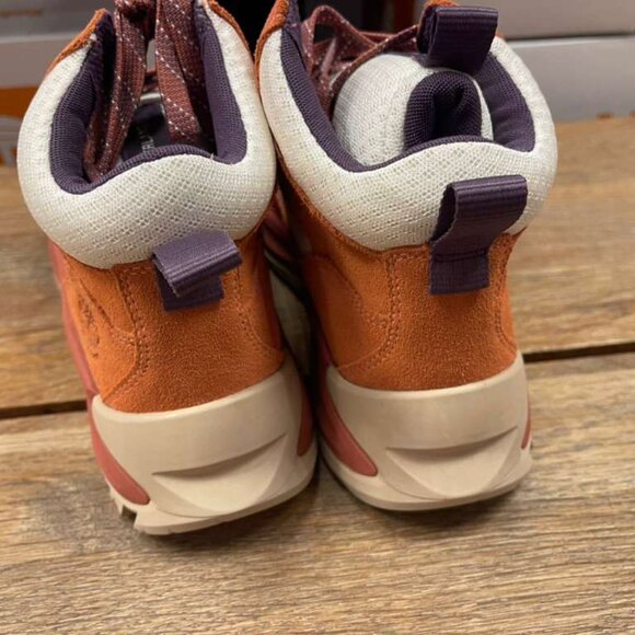 TIMBERLAND WOMEN'S MT MADDSEN PEAK MID LACE WATERPROOF HK MEDIUM RED SUEDE A41Q8 - Picture 5 of 8